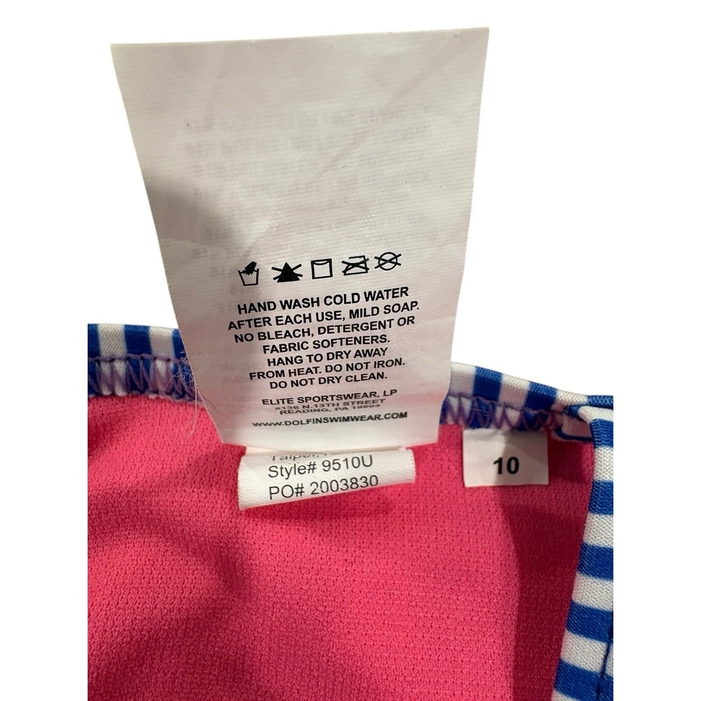 Dolfins Uglies One Piece Women's Swimsuit Sz 10 Geometric Print Cross Back - Picture 7 of 8